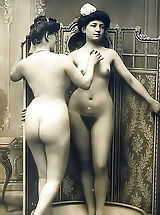 Rich and Filthy Dames of the 19 Century Posing Naked and Having Fun in the Rare Retro Photos of Circa 1895