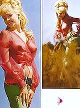 Retro Clothing, A naughty blonde sixties exhibitionist girl