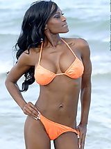 Naked Black, Debra Dunn On Miami Sand